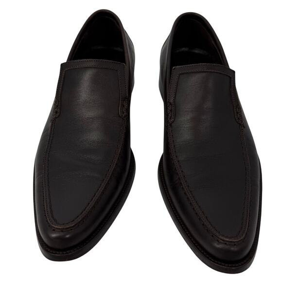 Donald J Pliner Jeffry I20 Italian Leather Brown Dress Casual Loafer Shoe SZ 8